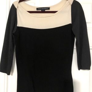 French Connection colorblock 3 quarter sleeve top.